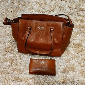 Kate Spade Brown Satchel & Wallet